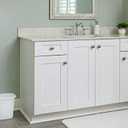 Rubbermaid Vanity Trash Can/Wastebasket 1.5-Gallons/6-Quarts White for Under Counter/Kitchen/Office/Bedroom/Bathroom