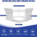 Bed Sheet Holder Straps Hold The Sheets in Place, Enhanced Bed Sheet Clips Keep The Sheets on and Taut Fit, Easy Installation (White)