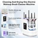 3 IN 1 Electric Makeup Brush Cleaner,Automatic Makeup Brush Cleaner with Makeup Brush Dryer,Portable USB Deep Cleaning for All Size Beauty Makeup Brush Set,Blush Brush,Sponges