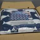 Lush Decor Whale Kids Reversible 5 Piece Quilt Bedding Set with Sham and Decorative Throw Pillows, Full/Queen, Navy