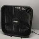 EZ-CHILL 20" 3-Speed Box Fan, Ideal for Home, Bedroom, & Office, Black