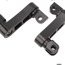 Motorcycle Foot Peg Highway Bracket 360° Adjustable Rugged Foot Peg Extension Bracket Aluminum Foot Peg Clamp Extensions Bracket for Touring (Black)