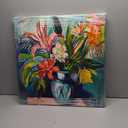 Art Remedy Vase Of Bright Tropical Flowers Framed Flowers In Vase Paintings, 31" x 31"