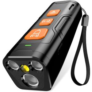 Dog Bark Deterrent Device, 3X Ultrasonic Anti Barking, 6 Training Modes 23 FT Range Barks No More Indoors Outdoors Behavior Correct Safe & Humane Rechargeable Compact Bark Control for Dogs (Black)