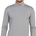LAPASA Mens Thermal Underwear Top Fleece Mock Neck Long Sleeve Shirt Base Layer Undershirt Lightweight Midweight, Size M