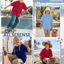LessonZoo 3 Pack Boys T Shirts Kids Oversized Shirts Short Sleeve Crewneck Tees Loose Fit Casual Summer Basic Tops 5-14 Years(Coral Red, Light Blue, Navy Blue,7-8 Years)