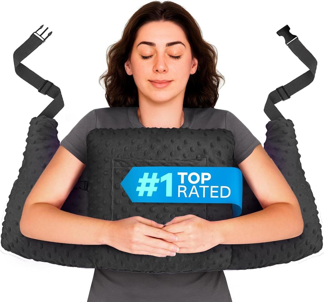 Zomaple Post Mastectomy Pillow Post Surgery  Post-Op Essentials, Breast Augmentation/Reduction & Mastectomy Recovery Supplies  Washable Cover for Comfort & Support (Standard, Black)