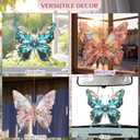 Geelin 2 Pcs Acrylic Butterfly Suncatcher Ornament Stained Glass Butterfly Gifts for Women Colorful Suncatcher Window Hanging Home Garden Decor Spring Birthday for Women & Nature Lovers