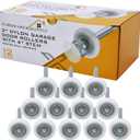 2" Nylon Sealed Garage Door Rollers, 6200ZZ High Performance Ball Bearing (12 Pack, 4" Stem)