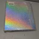 3-Ring Binder 1-inch with Clipboard, Holographic Silver Glitter Design, Including 5 Divider Pages, File Bag and Spine Label - Perfect for Schools, Offices and Organizations