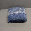 Buganda Bathroom Rugs, 47" x 24", Soft and Absorbent Microfiber Bath Rugs, Non-Slip Shaggy Shower Carpet, Machine Wash Dry Bath Mats for Bathroom Floor, Tub and Shower, Blue