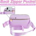 Belt Bag Fanny Pack Crossbody Bags with Initials Cute Stuff Birthday Gifts for Teenager Girls Trendy Stuff - White G,Lavender Bag
