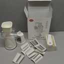 Rotary Cheese Grater with Handle - Vegetable Shredder with 5 Blades & Strong Suction Base, Round Slicer & Food Chopper for Kitchen (White)