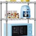 IZEUK 3 Tier Heavy Duty Steel Storage Shelves, Metal Shelf Wire Shelving Rack for Pantry, Kitchen, Cloakroom or Office Organization (11.8" D x 25.6" W x 31.5" H, 750LBS, Chrome)