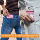 ZYAOTWQZ small wallet women, RFID thin wallet for women, thin ladies credit card holder (pink)