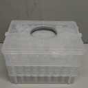 3-Tier Diamond Painting Storage Container, 150 Slots Portable Bead Organizer Box, Stackable Crafts Organizers for DIY Diamond Art Craft Jewelry Bead Storage