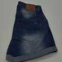 Women's Denim Shorts Summer Lady Clothing High Waist Denim Shorts Women Fringe Frayed Ripped Short Jeans, M