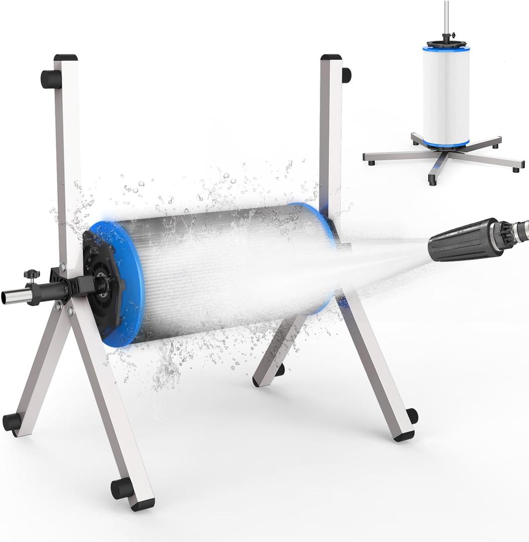 Deerchirp Pool Cartridge Filter Cleaner, Compatible with Filter Cartridges of 3, 4, and 6 inches in Diameter Supports Both Vertical and Horizontal Installation Modes