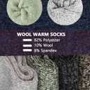 Warm Winter Socks for Men And Women, 5 Pairs Soft Wool Women Crew Sock for Hiking Walking, Thick Thermal Boot Socks (Size 9-12)