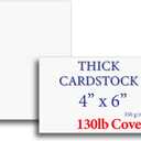Extra Heavy Duty White 4" x 6" Cardstock - 130lb Cover(350gsm/17pt) Thick Bright White 4x6 Blank Cards - Smooth Postcard Cardstock Wedding Invitations Recipe Cards Flash Cards Index Cards - 100 Sheets