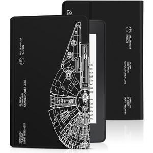 for Kindle Paperwhite 10th Generation Case 2018 Release 6" for Women Girls Kids Boys Men Folio Cover Cute Design Black Unique Teen for Kindle Paperwhite 2018 Case 6 Inch PQ94WIF