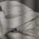 Serta Soft Lightweight Down Blanket,650 Fill Power Microfiber White Down Blanket,Luxury Bed Blanket with 2" Satin Trim,Down Alternative Blanket Twin Size