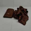 Vonty Satin Sheets Queen Silky Soft Satin Bed Sheets Brown Sheet Set, 1 Deep Pocket Fitted Sheet + 1 Flat Sheet + 2 Pillowcases