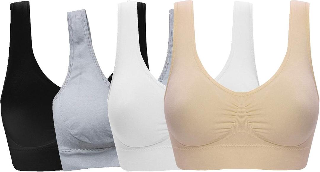 Women's Seamless Wire-Free Bra with Removable Pads (Large)