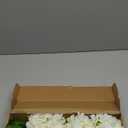 Kimura's Cabin 6pcs Faux White Hydrangeas Fake Flowers Artificial Silk Hydrangea Flower With Stems Bouquets Arrangement for Home Table Centerpieces Wedding Baby Shower Birthday Party Decoration(White)