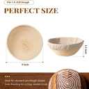 2 Pack Banneton Bread Proofing Baskets for Sourdough, 9 Inch Round Natural Rattan Proofing Basket for Dough Rising, Bread Proofing Bowl Sourdough Bread Baking Supplies for Home Bakers