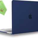 UESWILL Compatible with MacBook Pro 13 inch M2 M1 2016-2024, Model A2338 A2289 A2251 A2159 A1989 A1706 A1708 Touch Bar USB-C, Matte Hard Shell Case Cover, Navy Blue