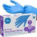 MED PRIDE Disposable Powder Free Non Latex Single Use Medical Exam Gloves, Nitrile Vinyl Blend for Cleaning and Food Handling