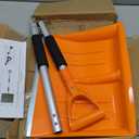 Snow Shovel for Driveway, 43" to 50" Retractable and Detachable Lightweight Plastic Snow Shovel with Sharp Blade and Non-Slip Foam Handle.Suitable for Women, Seniors