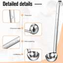 Cunhill 5 Pcs Soup Ladles Stainless Steel Serving Ladles with Long Handle for Serving, Cooking, Stirring, Portioning Kitchen Restaurant Accessories(5 oz)