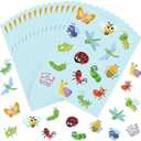 2 x 15 Pcs Cute Spring Insect Stickers, Waterproof and Reusable Butterfly, Bee, Snail Bug Stickers for Kids, School Family Reward Birthday Party Favors Notebook Laptop Invitations Envelope Decor