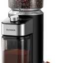 SHARDOR Electric Burr Coffee Bean Grinder for Home Use, 40 Grind Settings with 50-Second Adjustable Timer, One-Touch Espresso Grinder, Black