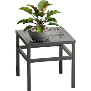Plant Stand - Indoor/Outdoor Extra-Sturdy Aluminum Plant Stand  Ideal for Patios, Gardens, Living Room Decoration (Black)