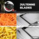 Adjustable Mandoline Slicer for Kitchen - Stainless Steel Vegetable Slicer Julienne Cutter with Ultra Sharp Blades 5-in-1 Vegetable Shredder for Onion, Potato Chip, French Fry