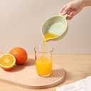 Ceramic Citrus Lemon Orange Juicer Manual Squeezer, Hand Juicer Reamer Rotation Press with 6.8oz Bowl, Strainer Lid, Spout, Handle, Dishwasher Safe, Easy to Clean
