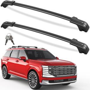 KINGGERI 330lbs All Aluminum Roof Rack Cross Bars Compatible with Hyundai Palisade 2026 with Raised Side Rails, Lockable Roof Rails Crossbar Rooftop Luggage Carrier