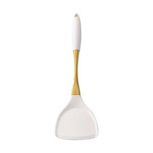 1-Piece White and Gold Silicone Cooking Utensils