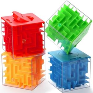 iKeelo 4 Pack Money Maze Puzzle Box - Makes Cash Gift Giving More Fun, STEM Gifts and Brain Teasers for Kids and Teens