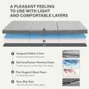 MLILY Tri-Fold Memory Foam Topper, 4 inch Twin XL Folding Mattress Topper with Collapsible and Washable Cover, Travel and Guest Mat, 80"38"4", Grey