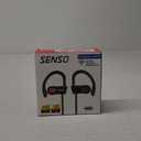 SENSO Bluetooth Headphones, Best Wireless Sports Earbuds w/Mic IPX7 Waterproof HD Stereo Sweatproof Earphones for Gym Running Workout Noise Cancelling Earphones Earbuds Noise Cancelling Headsets