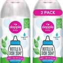 Dapple Baby Bottle Soap, Hypoallergenic Dish Soap for Baby Bottles, Powered by Plants, Fragrance Free, 30 Fl Oz Refill (Pack of 2)