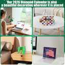 2026 Wall Calendar Diamond Painting Kit - DIY Diamond Art Calendar, 12-Month Flip Wall Calendar, for Holiday Christmas Home Office Decoration