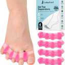 (4 Pieces) Reusable Toe Separators & Toe Spacers for Feet Men and Women, Fast Pain Relief from Hammer Toe & Bunions, Medical Grade Gel Hammer Toe Corrector Straightener for Walking, Running & Yoga 3.98