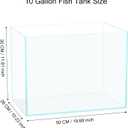 10 Gallon Glass Fish Tank, Easy to Maintain Small Aquarium for Betta/Goldfish/Snails/Shrimp and Aquatic Planting.