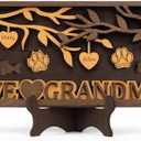 ADDMES Wood GIFT FOR GRANDMA, WE LOVE YOU LOVE GRANDMA VINTAGE GIFT FOR CHRISTMAS, 3 LAYERS ORIGINAL WOOD ORNAMENT FROM GRANDKIDS, SONS, FAMILY
