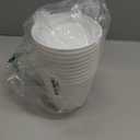 10 Pack 6 Inch Plant Pots with Drainage and Saucers, White Plastic Flower Pots for Indoor and Outdoor Plants, Stackable Nursery Planters for Houseplants and Herbs, White